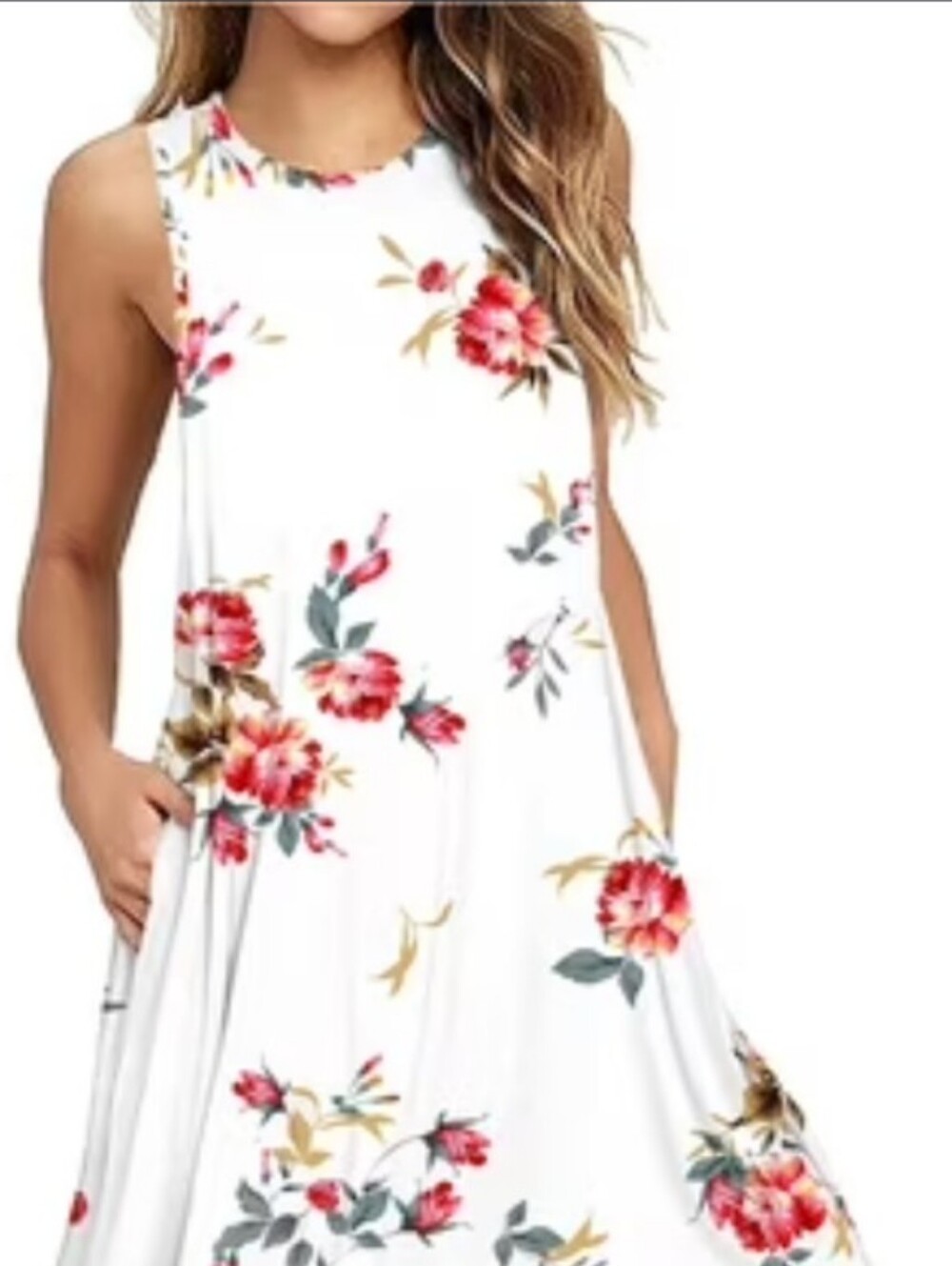 Discreet women's floral dress  size medium‎